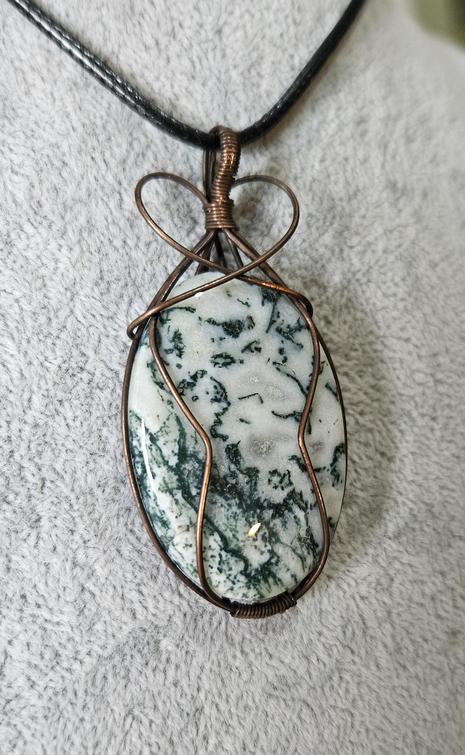 Unique Tree Agate Pendant