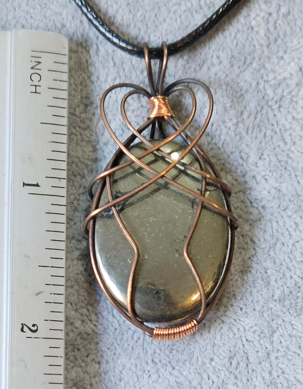 Wire Wrapped Pyrite Pendant