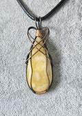 Lovely Yellow Calcite Wire Wrapped Pendant